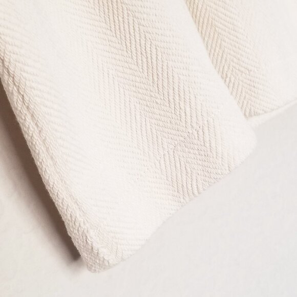 Madewell Brushed Herringbone Jacquard Turtleneck Top Funnel Neck Cream Ivory S - Picture 12 of 16